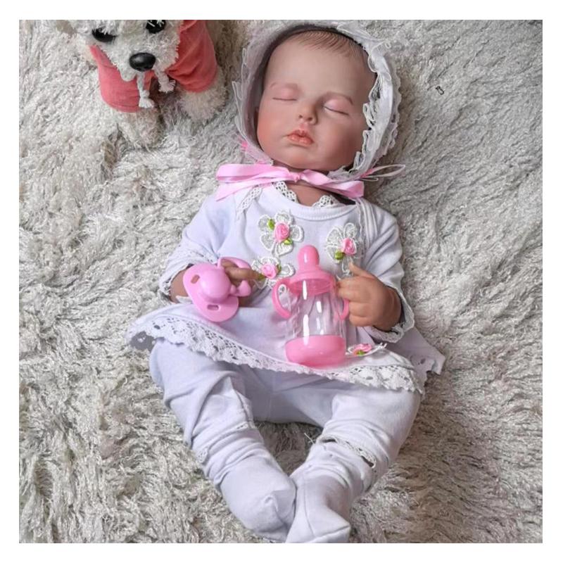 KEIUMI 20 Inch Full Silicone Vinyl Reborn Baby Doll with Blood Vessels Skin Fashion Child Accompanying Doll Sleeping Bebe Reborn