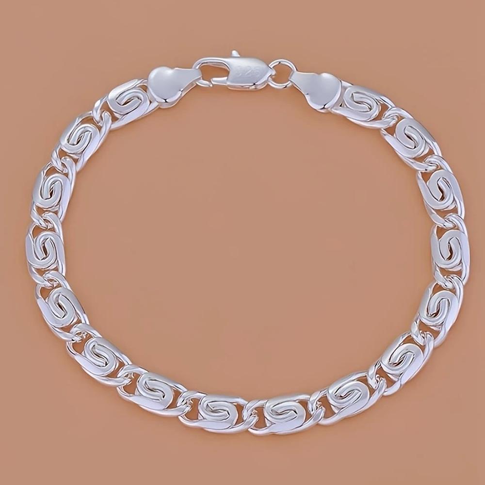

Copper 8 Inches Simple Classic Chain Bracelet Women Fashion Party Jewelry Engagement Girlfriend Gift 20cm8inches
