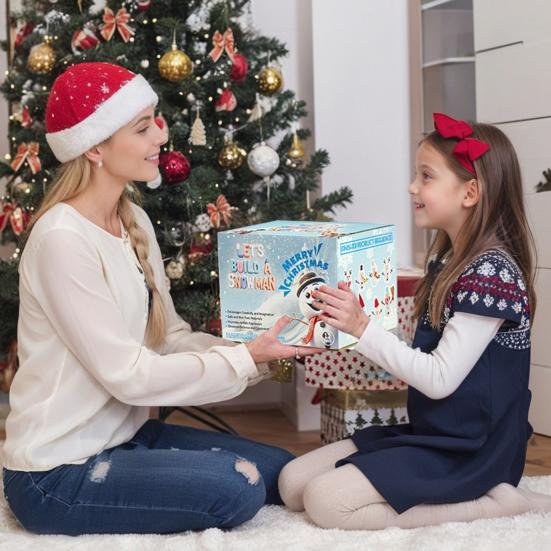 41/86/96/117/131Pcs/Set DIY Christmas Clay Snowman Kit Kids Handmade Build a Snowman Modeling Clay Crafts Xmas Stocking Stuffers Holiday Gift