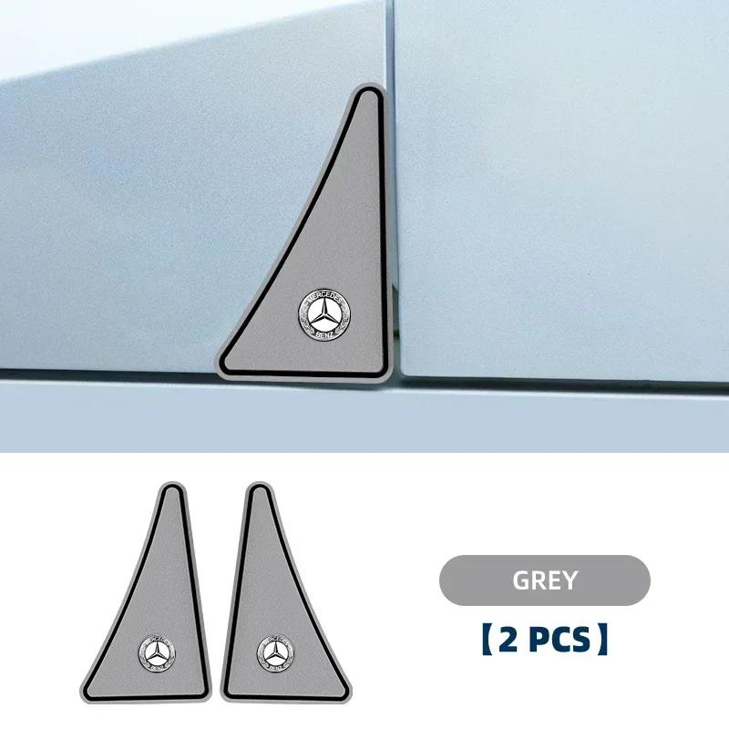 2pcs/set Car Badge Scratch Guard Anti-collision Door Corner Cover For Mercedes Benz B/C/E/S Class A Class C200L GLC GLE CLA CS1