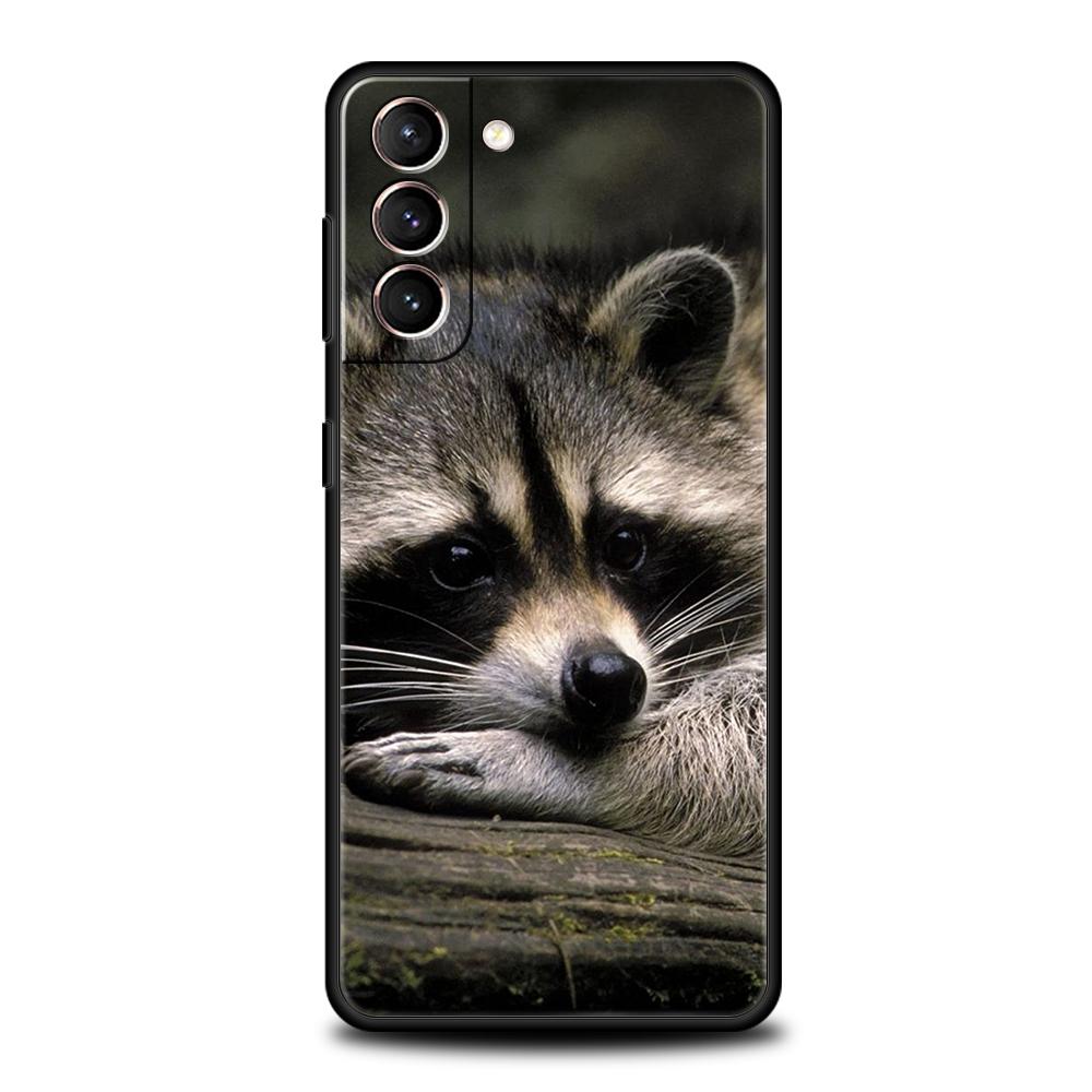 Süßes Tier Waschbär Handyhülle Für Samsung Galaxy S24 S23 S22 S20 S21 FE Ultra S24 S23 S10 S10E S9 S8 Plus 5G Handyhülle Taschen