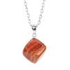 Square Natural Crystal Rough Stone Amethyst Agate Square Pendant Necklace N665