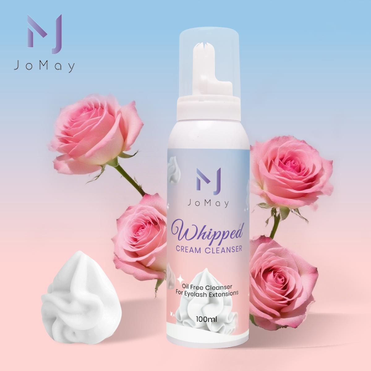 JOMAY Eyelash Shampoo Private Label Strawberry Whipped Cream Lash Extension Cleanser White/Pink Whipped Lash Shampoo 100ml Rose