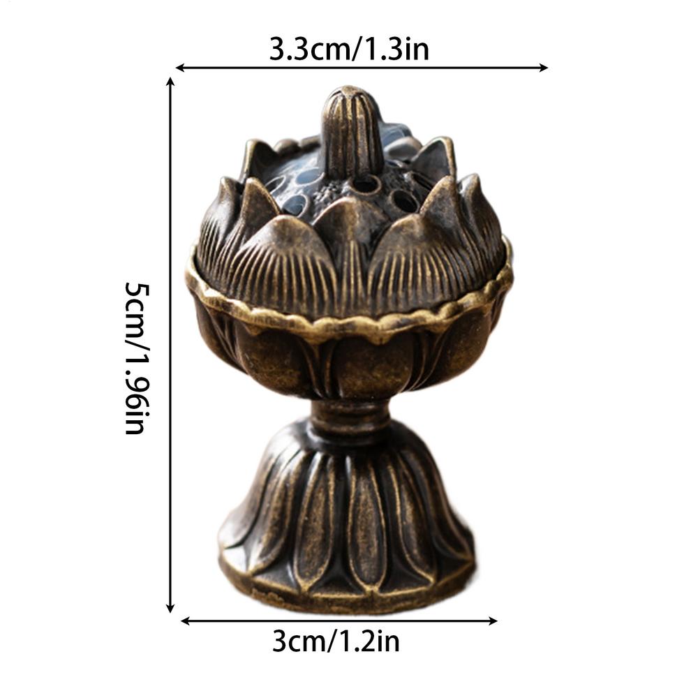 Zen Styles Buddhist Utensils Incense Burner Lotus Incense Censer Furnace Mini Lotus Seed Aromatherapy Stove Cense Holder