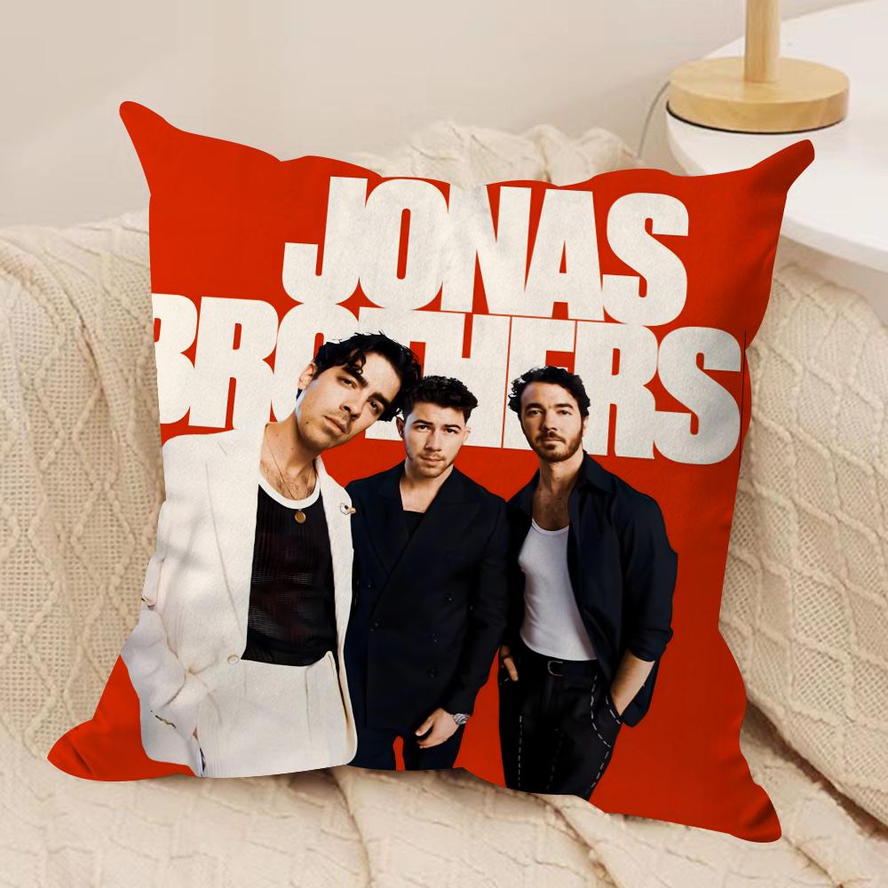 Band JJONAS BBROTHERS Cushion Cover Soft Plush Throw Pillow Cover DoubleSided Decorative Cushion Case Bedroom Home Decor