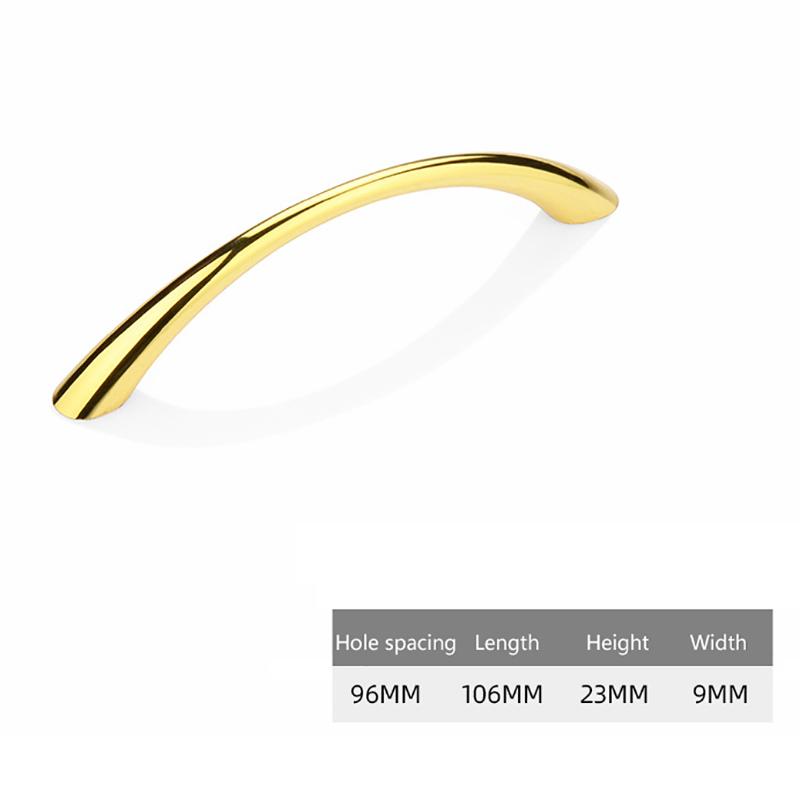 Zinc Alloy Solid Cupboard Door Handle Simple Curved Drawer Pull Multifunctional Wardrobe Shoe Cabinet Knob Furniture Hardware