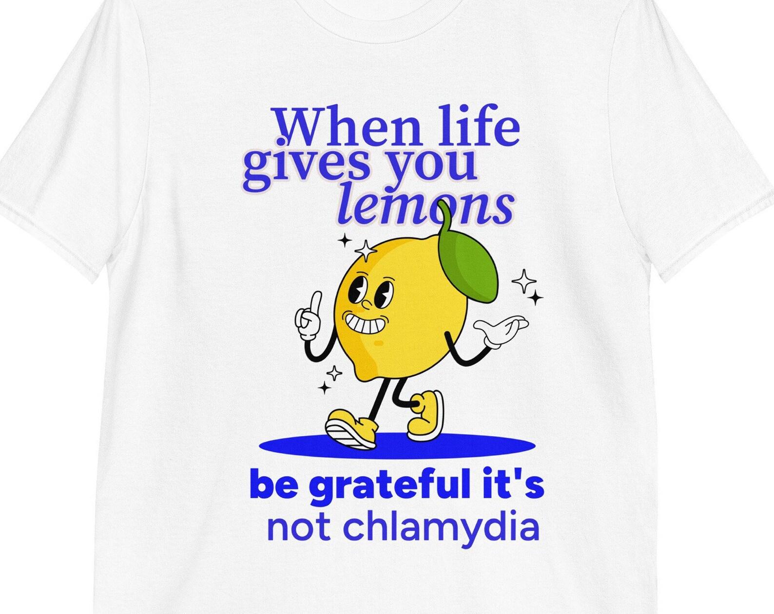 Funny Lemon Graphic Tee, Sarcastic Retro Meme Shirt 4XL