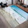 Beach Scene Summer Home Decor Area Rug Seaside View Waves Carpet Soft Non-Slip Floor Mat for Living Room Bedroom Hallway