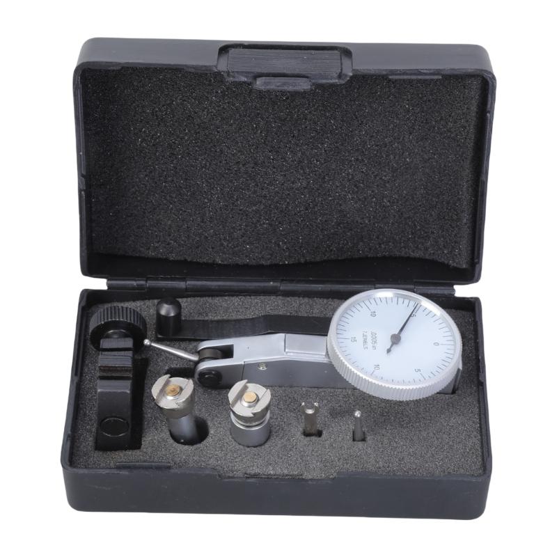 0-15-0 Reading Test Indicator White Face Gauge Lever Gauge with Dovetail Mount Accessories and Case