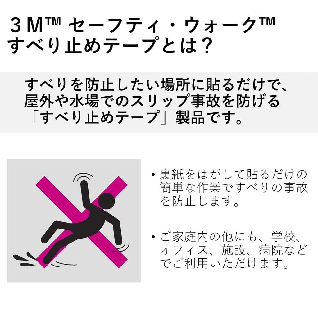 3M Safety Walk Indoor 25mm x Anti-Slip Tape, Use, Clear, 4.5m, SWT-25