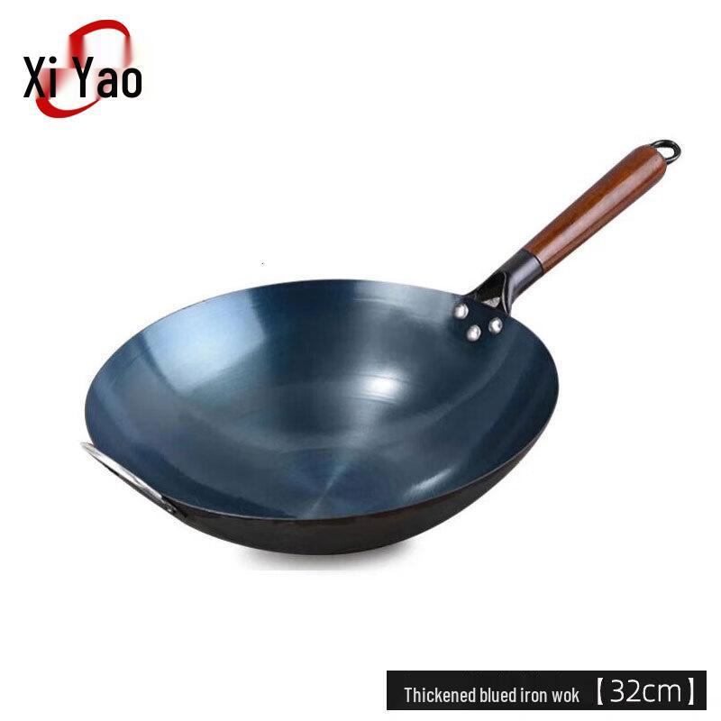 

Чавунний вок Xiyao з попередньою обробкою, без покриття