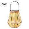 Rattan Woven Solar Lamp Lantern, Outdoor Faux Light, Rustic Waterproof Decorative Light Powered Hanging Lantern for Garden Balcony Patio Porch