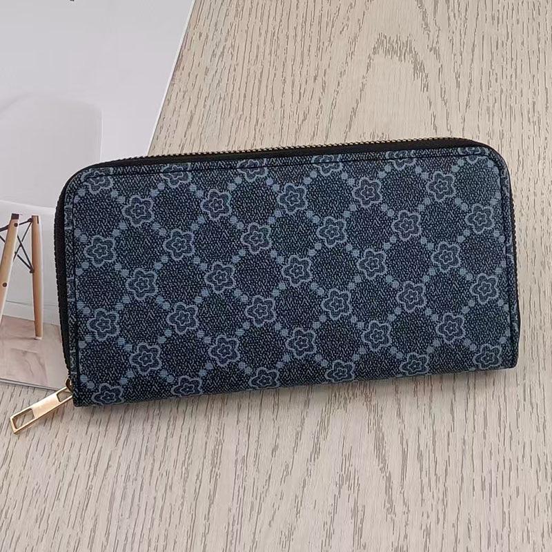 European & American Fashion Large Capacity Zipper Clutch Wallet - Multi-Card Slot, Simple, High-End Design