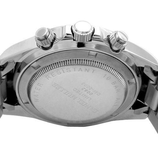 [Daniel Muller] DANIEL MULLER Uhr Alle Edelstahl Chronograph Herrenuhr DM-2003WH Weiß