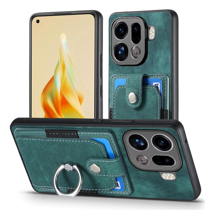 For OPPO Find X9 Pro Leather Magnetic Wallet Card Slot Ring Holder Case for OPPO Find X9Pro Stand Shockproof Cover Funda
