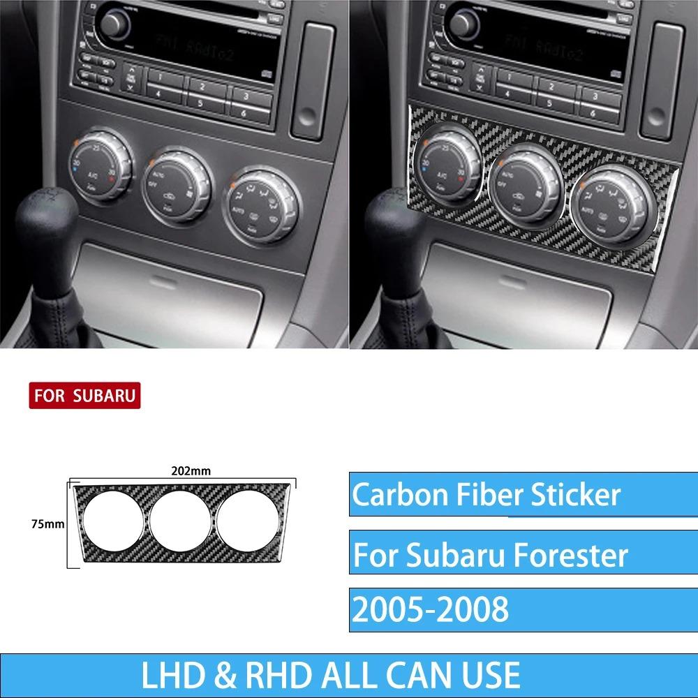 For Subaru Forester 2005-2008 Carbon Fiber Center Console Air Condition Switch Air Vent Interior Car Accessories Cover Stickers