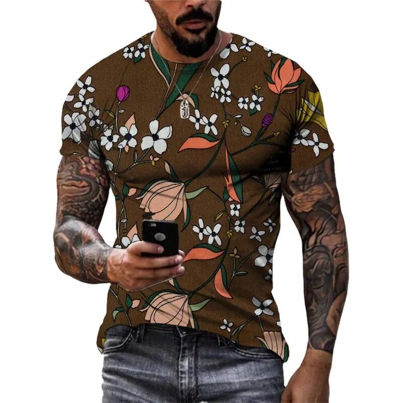 Moda Nuovo Retro Stile nazionale magliette grafiche Tendenza estiva Uomo Casual streetwear Personalità harajuku Stampa O-Collo Tees Top