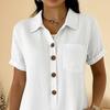Mini Vestito Camicia Estivo a Maniche Corte da Donna Bottoni Revers Linea ad A Corto Vestito Casual da Spiaggia con Tasche
