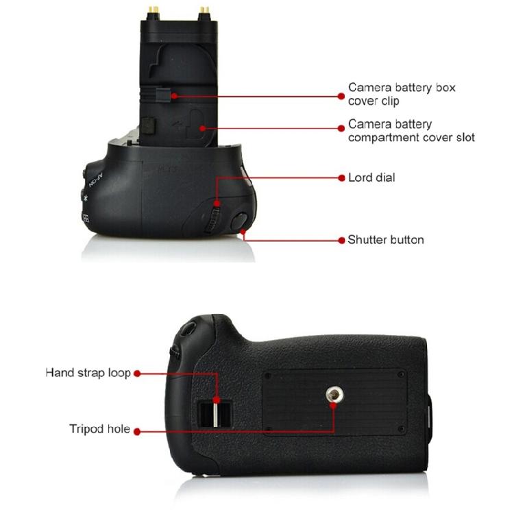 Camera Infrared Remote Control Holder Battery L Hand Grip for BG-E9 LP-E6
