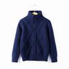 Children's High Neck Wool Cardigan - Warm Knitted Sweater for Autumn/Winter, Sizes 2-11 Years