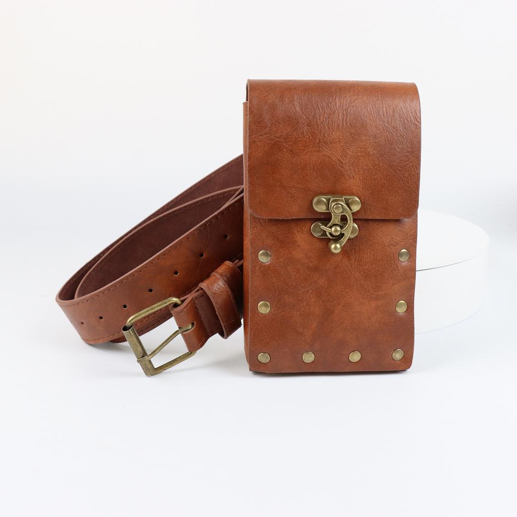 Alchemist Steampunk Fanny Pack Belt Bag Phone Wallet Magic Cork Potion Bottle Festival Renaissance Costume Vintage Accessories