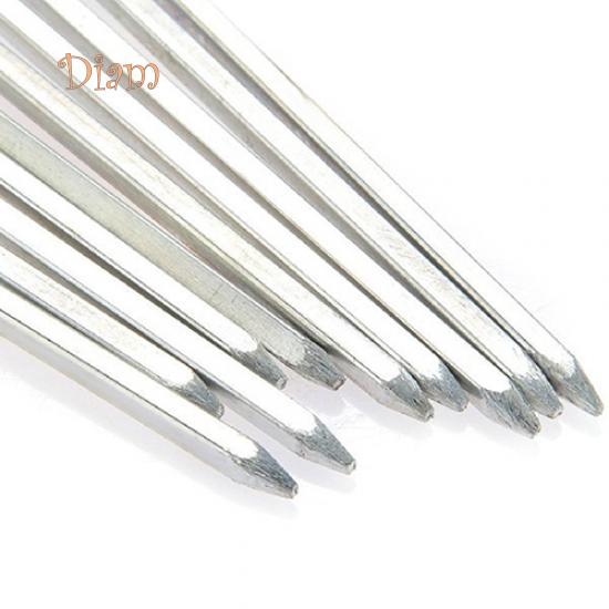 Hara 10 Pcs BBQ Barbecue Roasting Needle Roasting Tools Brochette Tong Kebabe Skewers