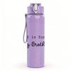 1PC B Is For Big Brother Letter Quote Print 750ml Color Plastic Sports Water Bottle Leakproof Flip Straw Lid Suitable for Sports Office Home Use