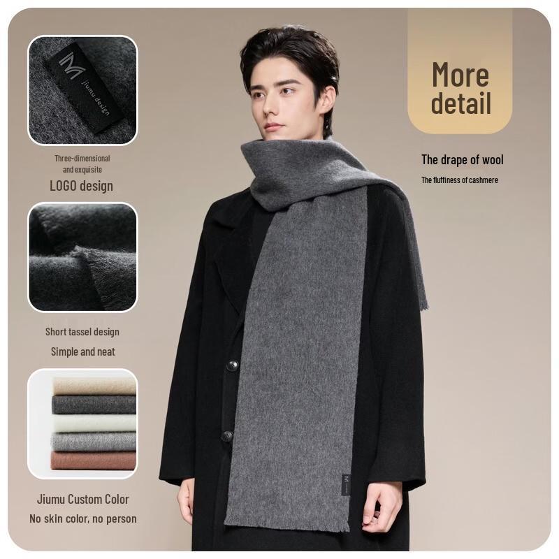 JIUMU Cashmere Men's Winter Scarf Gift Set