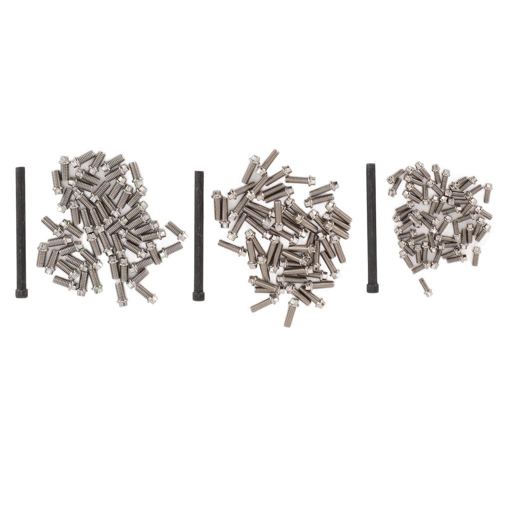150 Stück RC Radnabenschrauben M2 M2.5 M3 Edelstahl RC Felgenschrauben-Set für 18 110 112 116