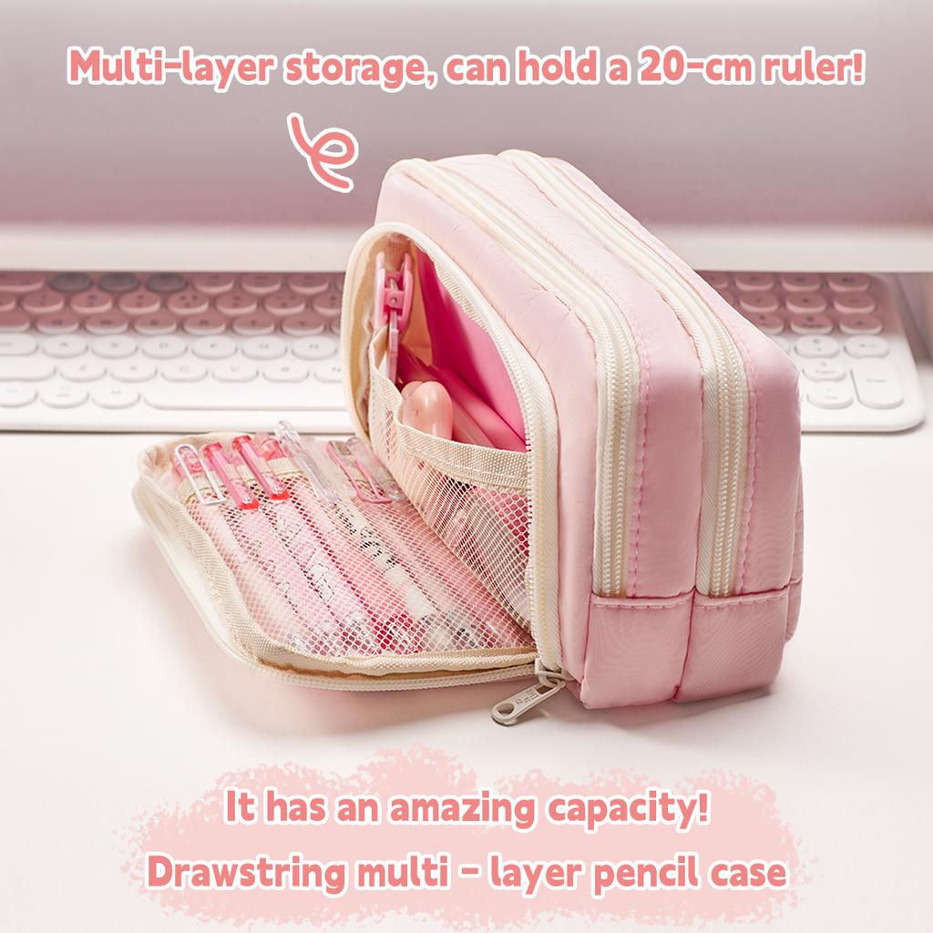 Kawaii Pencil Case Large Capacity Student Multifunci Cute Pencil Bag Ins Style Storage Bag Back To School Korean Stationery
