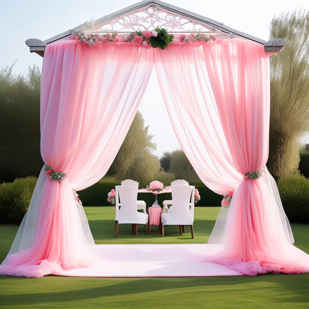 72cm*10m Sheer Crystal Organza Tulle Roll Tulle Curtains Fabric Wedding Birthday Ceremony Party Decoration DIY Baby Shower Decor