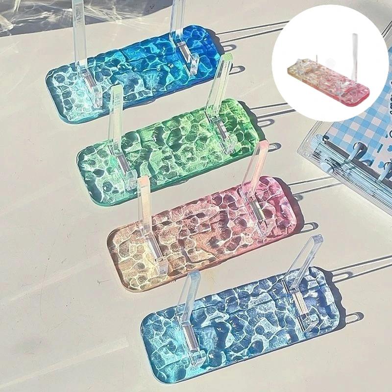 Useful Clear Acrylic Display Easels Rack Water Ripple Beautiful Plate Holder Stand Fashion Bracket Home Decor New