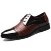 Business Black Lace-up British Style Men's Formal Shoes Clothing Elegant and Classic Leather Not Casual 39 New Social Shoe Male