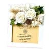 White Rose Island Moss Photo Wood Artificial Preserved New Photo 89 X Frame 16cm Wide X 6cm Long X 19cm White Lulu's Frame, Frame, Flowers, Flowers,