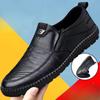 Men's Spring Soft Leather Peas Shoes Business Casual Men's Leather Shoes Pedal