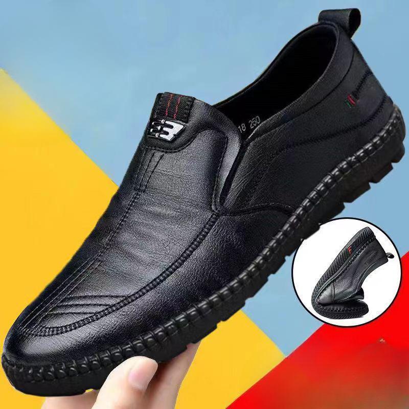 Men's Spring Soft Leather Peas Shoes Business Casual Men's Leather Shoes Pedal