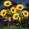 1PC Solar Powered LED Sunflower Garden Lights Warm Atmosphere Outdoor Decoration Lighting For Patio,Lawn&Yard