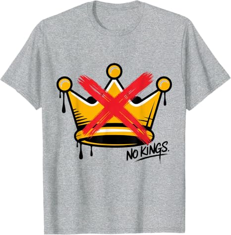 No Kings Protest Flag Sign Funny Fight Oligarchy TShirt Ribbit Resist Repeat No Hope Without Hop Y2k Sarcastic Saying Tee Top