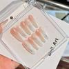 Luxury Water Drop Ellipse False Nails Female Sweet Gradient Handmade Nail Plate