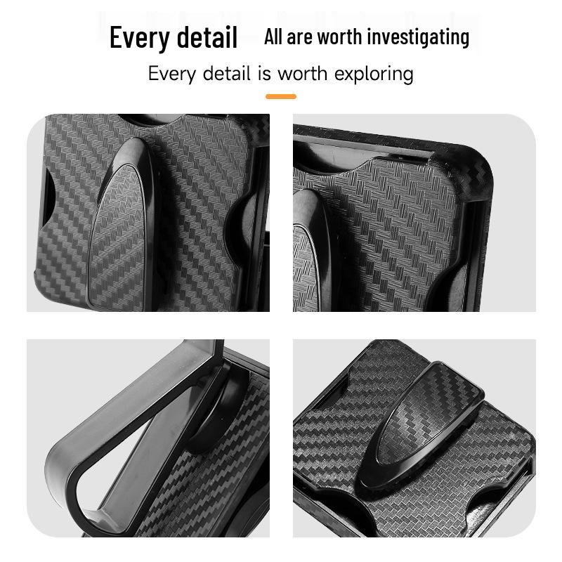 Carbon Fiber Car Visor Clip for Sunglasses and Documents
