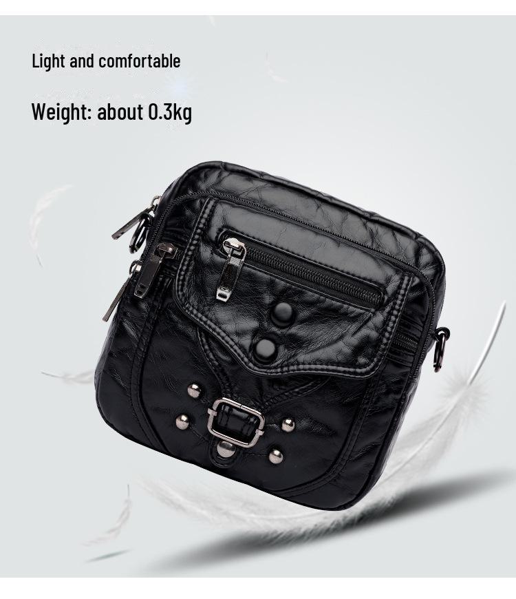 Summer 2024 Women's Soft Leather Mini Shoulder Bag - Casual Crossbody for Mobile Phone