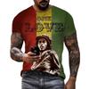 Men's 3D Rock Hip Hop Rap T-shirt Fashion Trend Street Casual Round Neck Short Sleeve Top