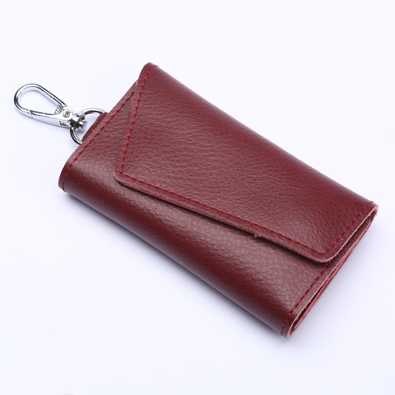 Men's and Women's Genuine Leather Car Key Case and Fashion Key Chain