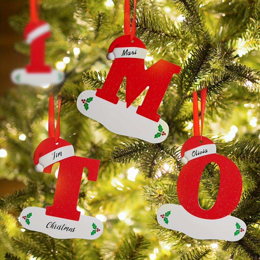 26 English Letters Christmas Decoration Pendant Christmas Tree Ornaments for Home Decor Navidad New Year 2026 Decor Accessories