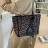 Autumn and winter large-capacity retro leopard print tote bag new fashion shoulder bag portable women's bag