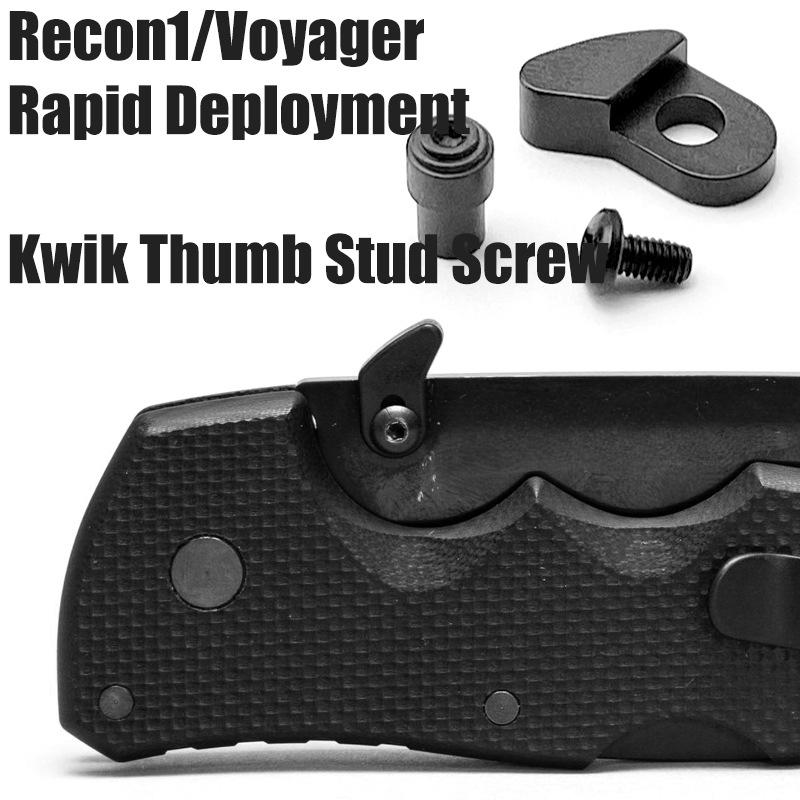 1Set Rapid Thumb Stud Screw Quick Open Knife Hook Push Nail For Cold Steel Recon 1 /Voyager Folding Pocket Knife DIY Accessories