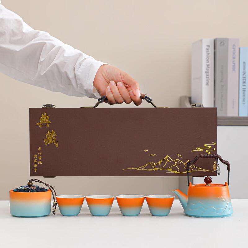 Qianli Jiangshan Ceramic Travel Tea Set