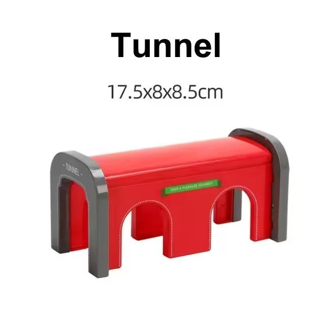 New Kinds of Wooden Tracks Accessories Beech Wood Railway Train Track Bridge Tunnel Station Fit for Wood Tracks Toys for Kids