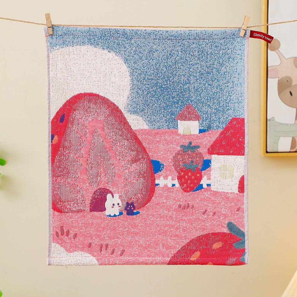 Cartoon Handkerchief Towel 34x40cm Pure Cotton Dish Cloth Cute Kitchen Towel  Home Restaurant