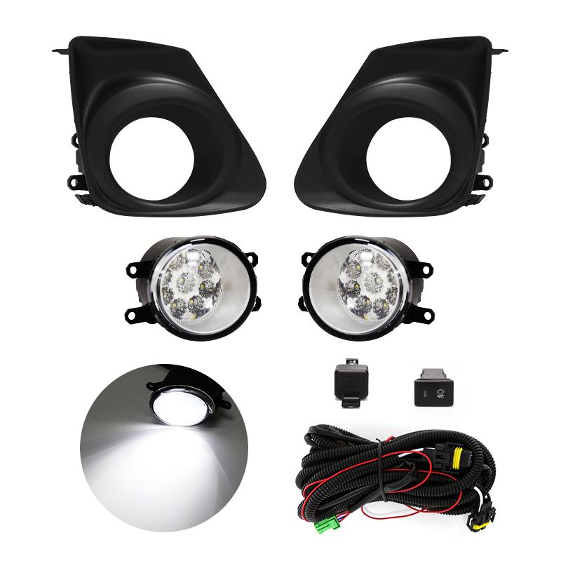 For Toyota Corolla Altis 2011 2012 2013 Fog Light Lamp Daytime Running Chrome Wires Switch Relay